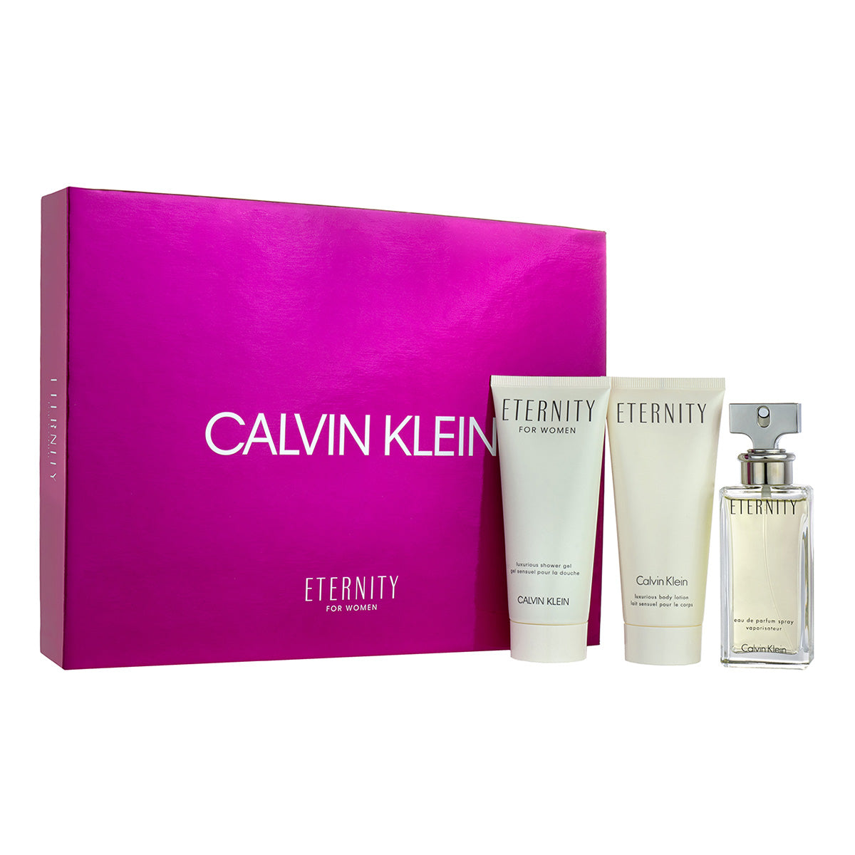 Calvin Klein Eternity For Women 3 Piece Gift Set Eau De Parfum 50ml - Body Lotion 100ml - Shower Gel 100ml