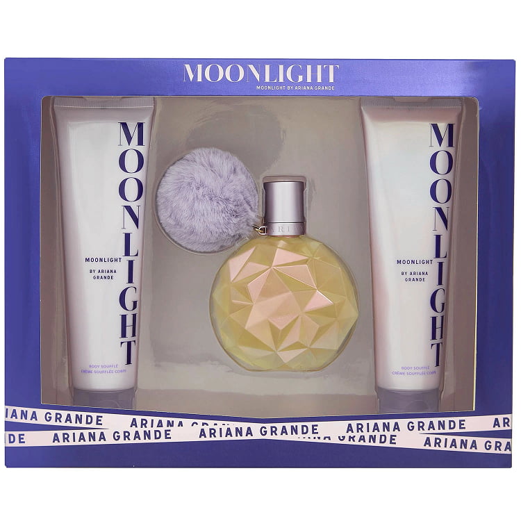 Ariana Grande Moonlight 3 Piece Gift Set Eau De Parfum 100ml - Body Souffle 100ml - Bath & Shower Gel 100ml