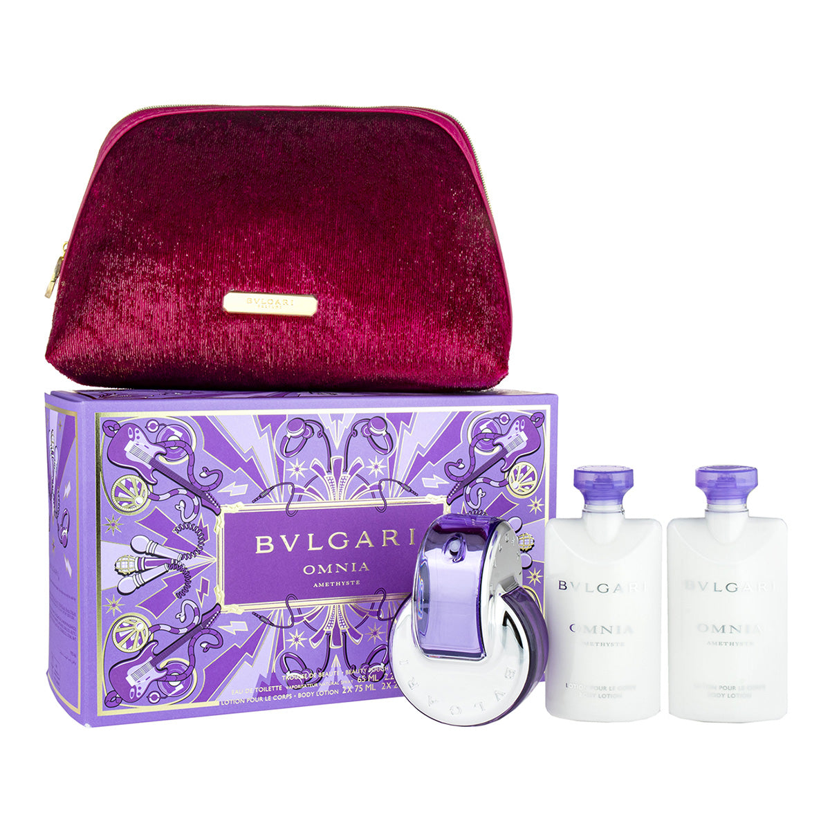 Bvlgari Omnia Amethyste EDT 65ml 4-Piece Gift Set