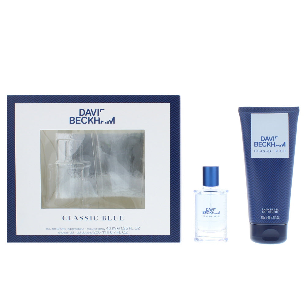 David Beckham Classic Blue Eau de Toilette Gift Set  Eau de Toilette 40ml - Shower Gel 100ml