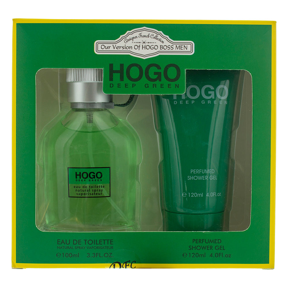 Designer French Collection Hogo Deep Green Eau de Toilette Gift Set Eau de Toilette 100ml - Shower Gel 120ml