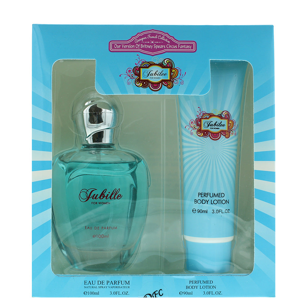 Designer French Collection Jubilee Eau de Parfum Gift Set Eau de Parum 100ml - Body Lotion 90ml