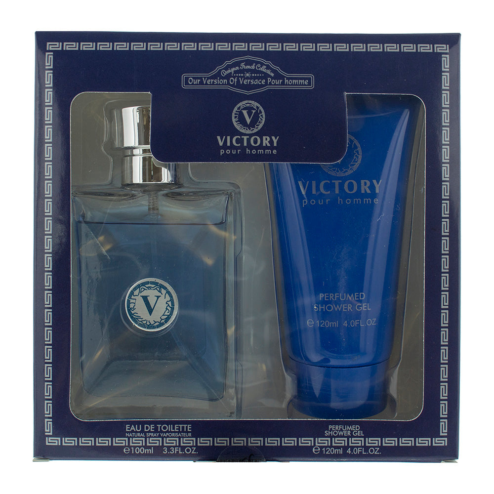 Designer French Collection Victory Eau de Toilette Gift Set Eau de Toilette 100ml - Shower Gel 120ml