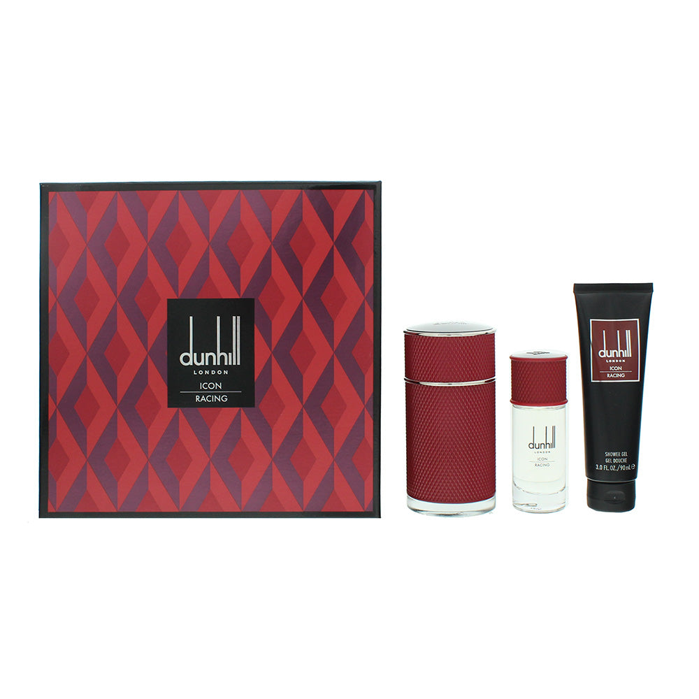 Dunhill Icon Racing Red Eau De Parfum 3 Piece Gift Set Eau De Parfum 100ml - Shower Gel 90ml - Eau De Parfum 30ml