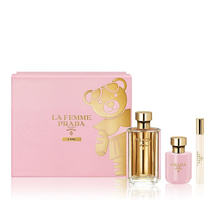 Prada La Femme Gift Set 100ml EDT + 100ml Body Lotion + 10ml EDT