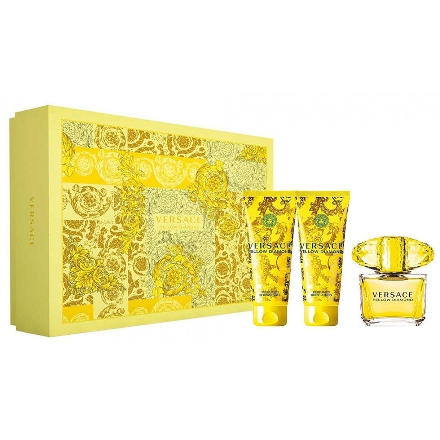 Versace Yellow Diamond Gift Set 50ml EDT + 50ml Shower Gel + 50ml Body Lotion