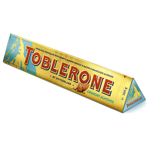 Toblerone Crunchy Almonds Chocolate Bar 360g