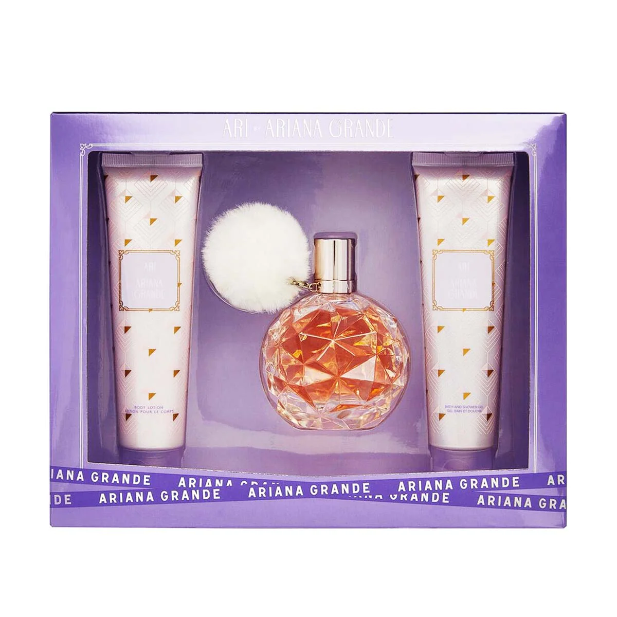 Ariana Grande Ari 3 Piece Gift Set Eau De Parfum 100ml - Body Lotion 100ml - Bath And Shower Gel 100ml