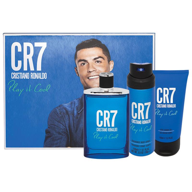 Cristiano Ronaldo Play It Cool 3 Piece Gift Set Eau De Toilette 100ml - Shower Gel 150ml - Body Spray 150ml