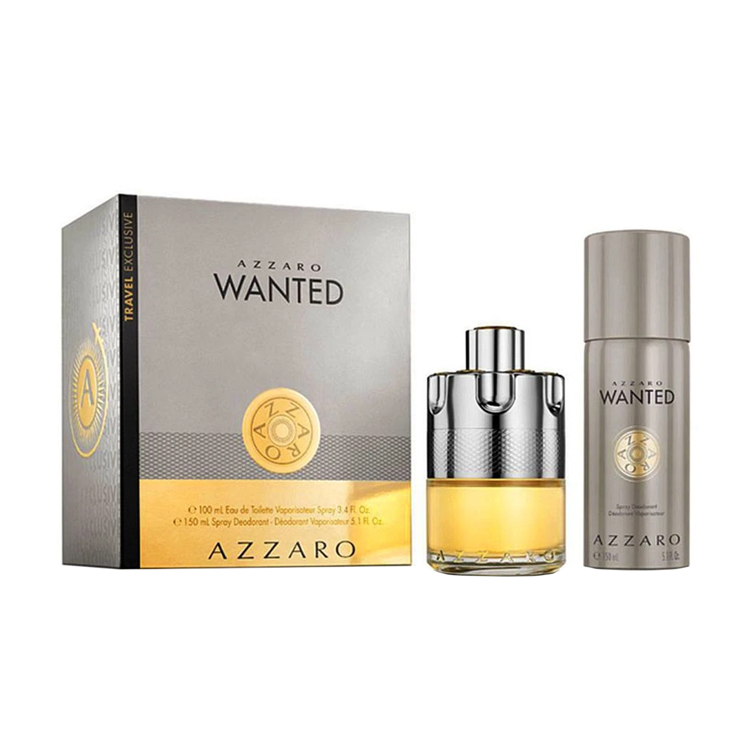 Azzaro Wanted Gift Set 100ml EDT + 150ml Deodorant Spray