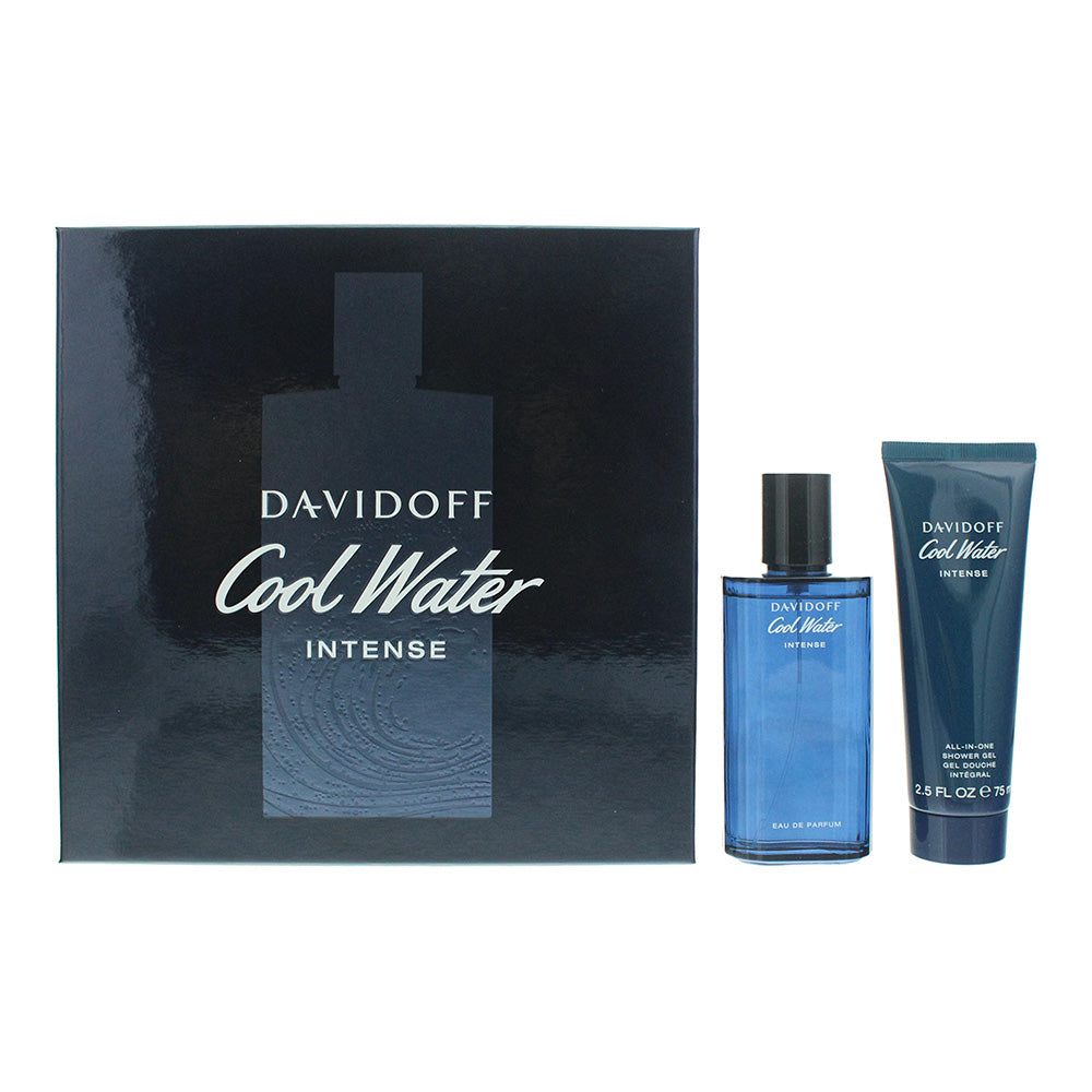 Davidoff Cool Water Intense Gift Set 75ml Eau De Parfum Spray + 75ml Shower Gel