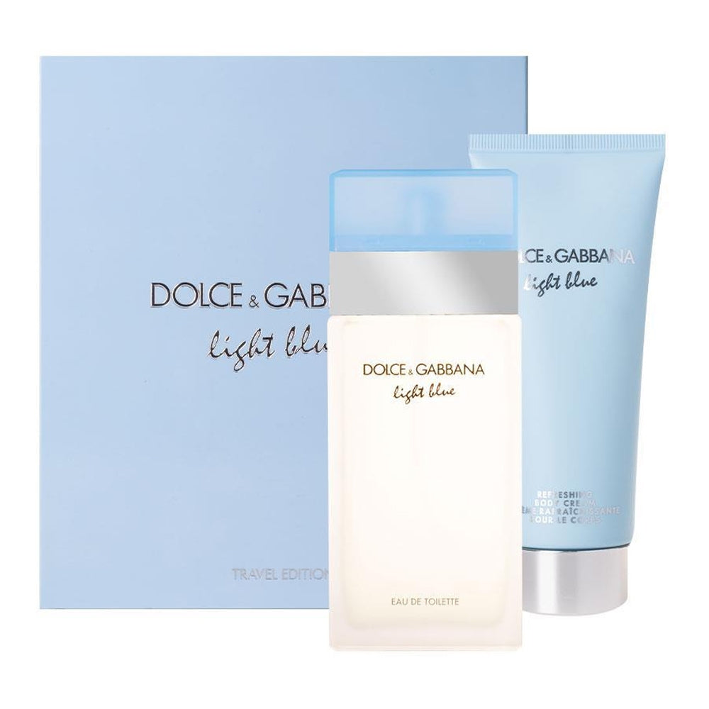 Dolce & Gabbana Light Blue 2 Piece Gift Set Eau De Toilette 100ml - Body Cream 100ml