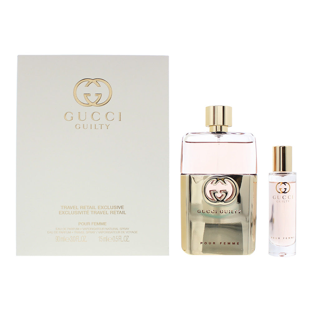 Gucci Guilty Pour Femme 2 Piece Gift Set Eau De Parfum 90ml - Eau De Parfum 15ml