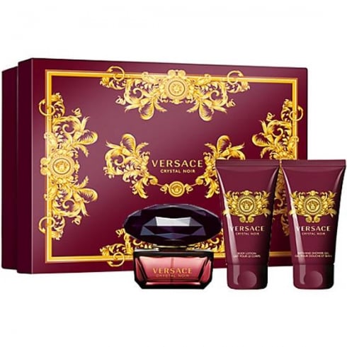Versace Crystal Noir Gift Set 50ml EDT + 50ml Shower Gel + 50ml Body Lotion