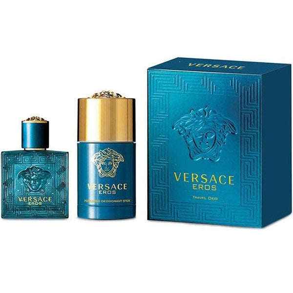 Versace Eros 2 Piece Gift Set: Eau De Toilette 50ml - Deodorant Stick 75ml